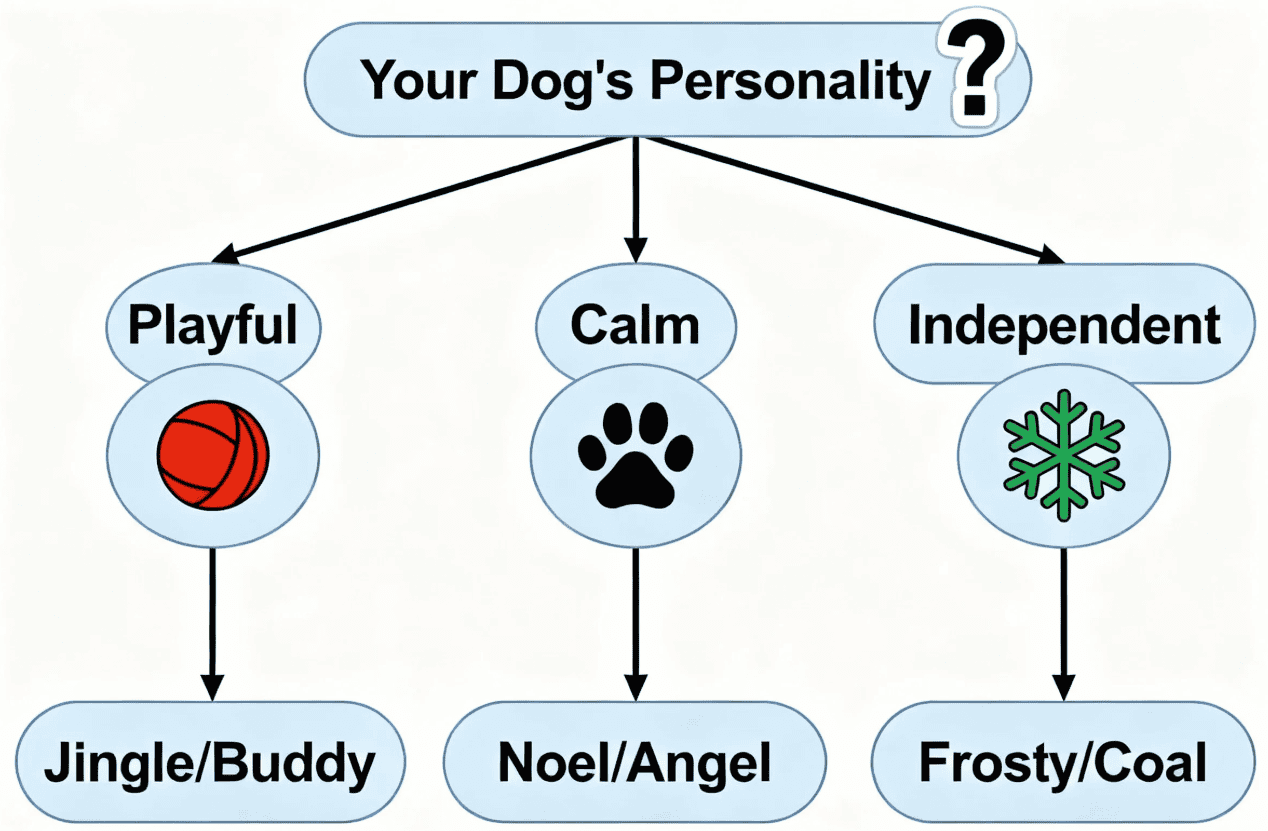 Decision tree for choosing Christmas dog name